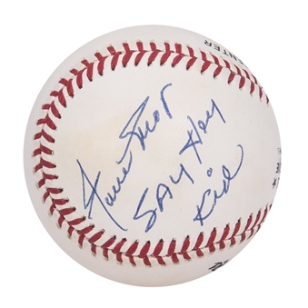 Willie Mays Signed and Inscribed ONL White Baseball with "Say Hey Kid" Inscription (PSA/DNA)